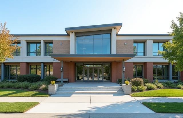 Exterior view of an educational building